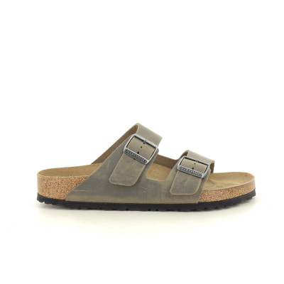 BIRKENSTOCK ARIZONA NATURAL LEATHER Kaki