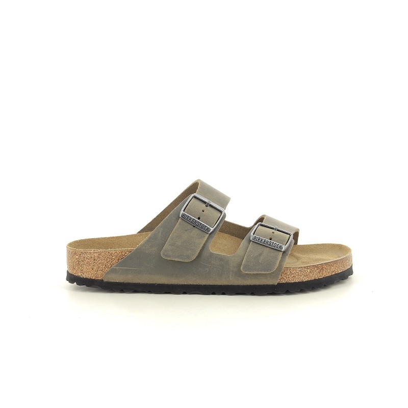 BIRKENSTOCK ARIZONA NATURAL LEATHER Kaki