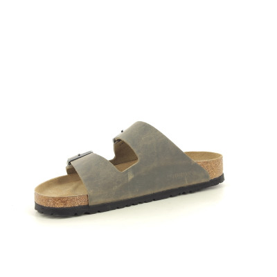 BIRKENSTOCK ARIZONA NATURAL LEATHER Kaki