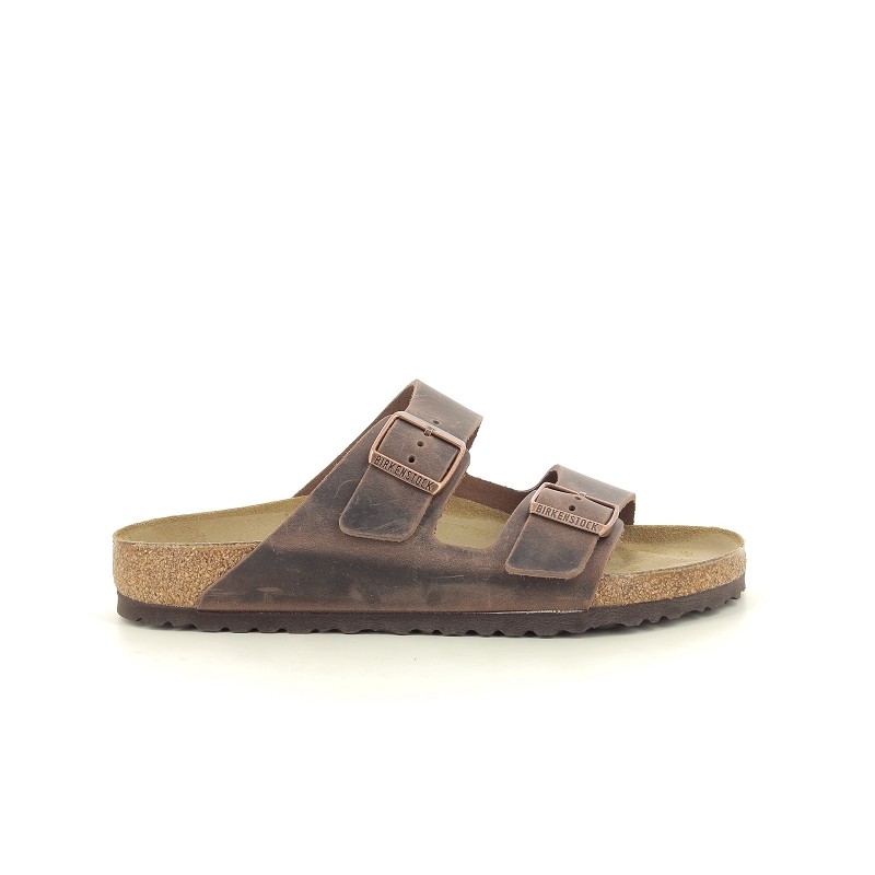 BIRKENSTOCK ARIZONA NATURAL LEATHER Marron