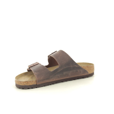 BIRKENSTOCK ARIZONA NATURAL LEATHER Marron