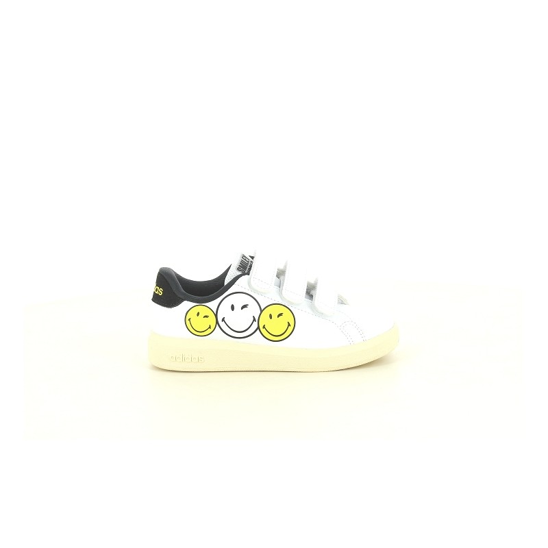 ADIDAS NEO ADVANTAGE SMILEY CF Blanc