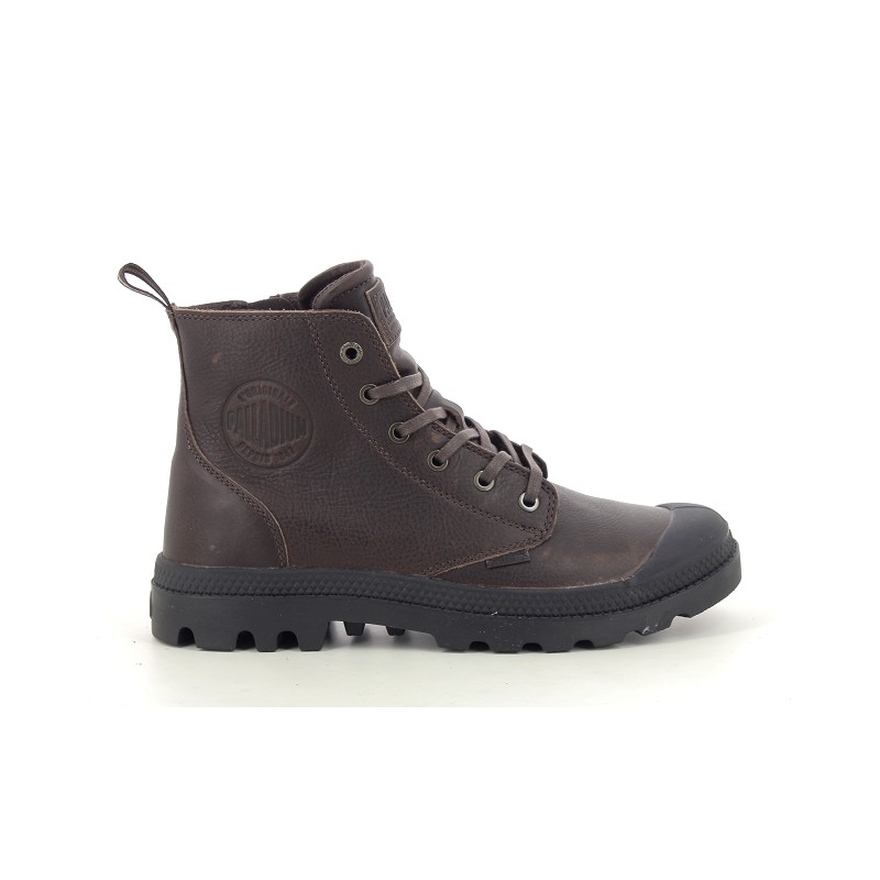 PALLADIUM PAMPA ZIP LEATHER ESS Marron