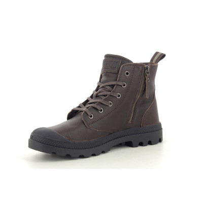 PALLADIUM PAMPA ZIP LEATHER ESS Marron