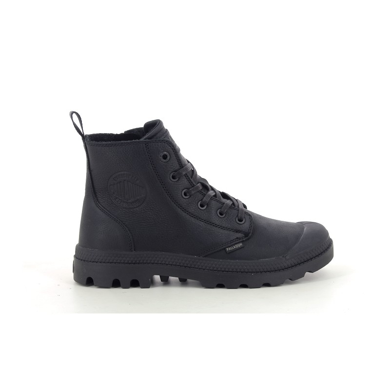PALLADIUM PAMPA ZIP LEATHER ESS Noir