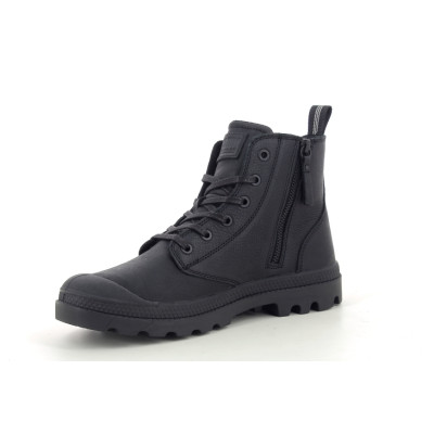 PALLADIUM PAMPA ZIP LEATHER ESS Noir