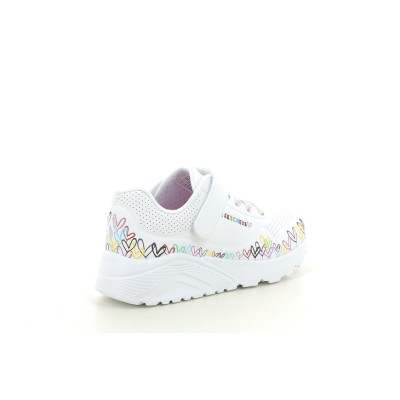 SKECHERS UNO LITE HEART CRAZE Blanc