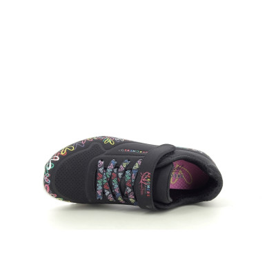 SKECHERS UNO LITE HEART CRAZE Noir