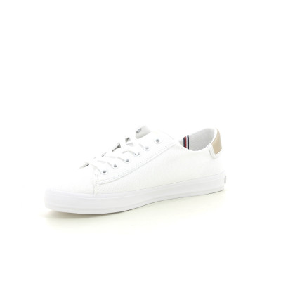 TOMMY HILFIGER VULC CANVAS LACE UP Blanc