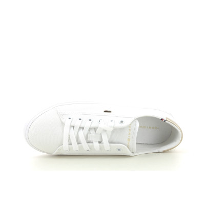 TOMMY HILFIGER VULC CANVAS LACE UP Blanc