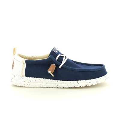 DUDE WALLY SUMMER LINEN Bleu