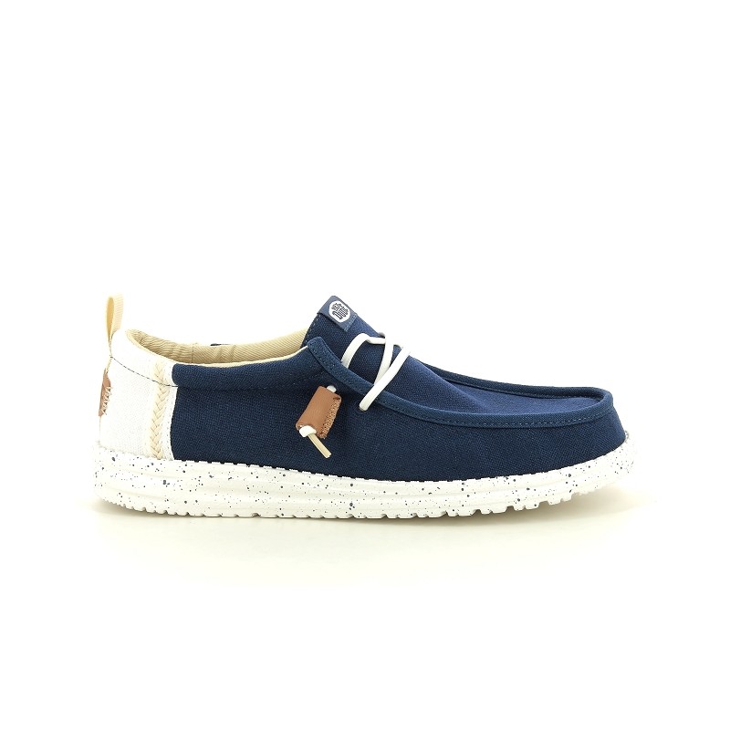 DUDE WALLY SUMMER LINEN Bleu