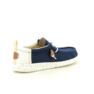 DUDE WALLY SUMMER LINEN Bleu