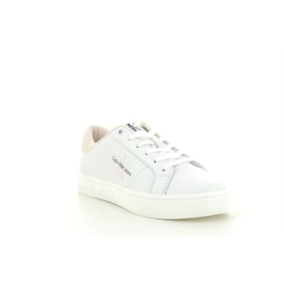 CALVIN KLEIN CLASSIC CUPSOLE LOWLACEUP LTH WN Blanc