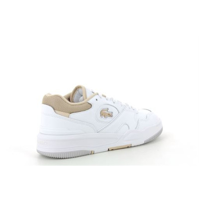 LACOSTE W LINESHOT CONTRASTED COLLAR LEATHER Blanc