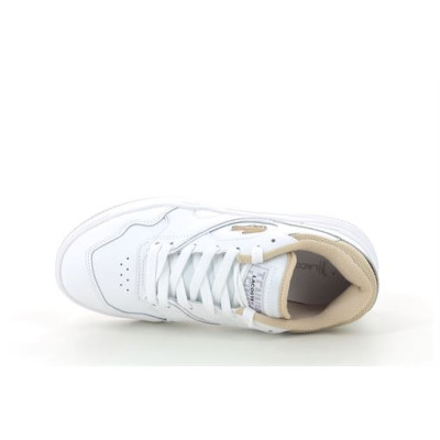 LACOSTE W LINESHOT CONTRASTED COLLAR LEATHER Blanc