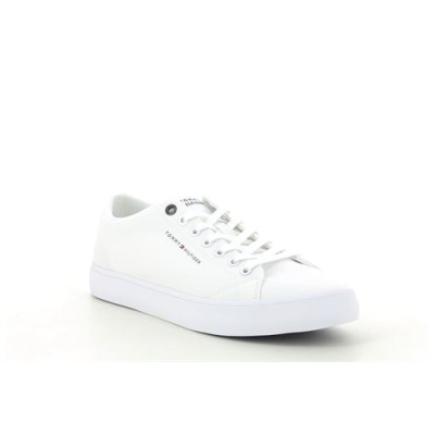 TOMMY HILFIGER TH HI VULC LOW CANVAS Blanc