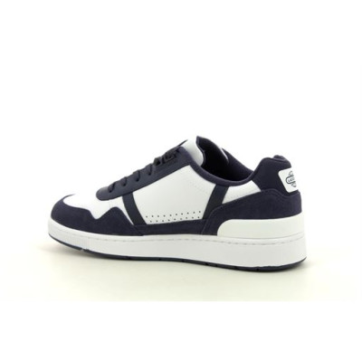 LACOSTE T CLIP LEATHER SNEAKERS Blanc