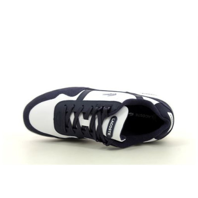 LACOSTE T CLIP LEATHER SNEAKERS Blanc