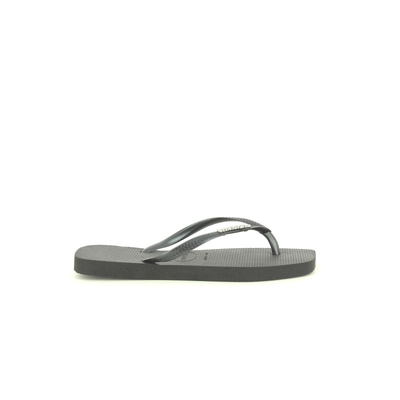 HAVAIANAS SQUARE LOGO METAL Noir