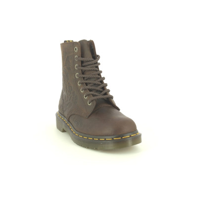 DR MARTENS 1460 PASCAL EMBOSS FLORAL Marron