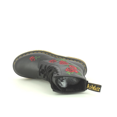 DR MARTENS 1460 VONDA ROSES Noir