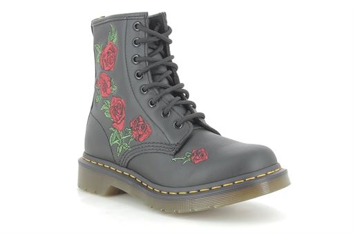 DR MARTENS 1460 VONDA ROSES<br>Noir