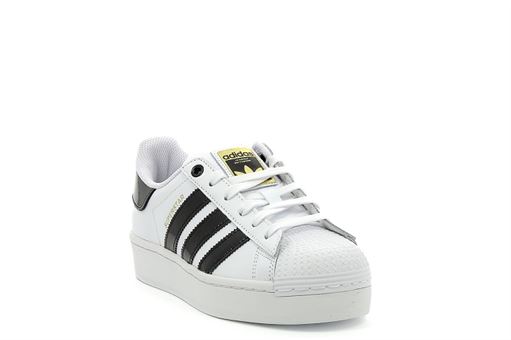 STAN SMITH J SUPERSTAR BOLD W:Cuir/Blanc/Noir/