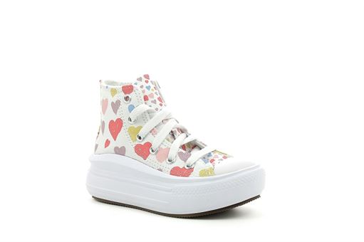 FUTURE RIDER PLAY ON CTAS MOVE HI JR:Toile/Blanc/Multi/