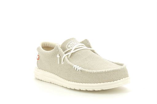 LACETS WALLY BRAIDED:Toile/Blanc//