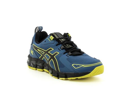 CUPSOLE LACE UP LOW SU GEL QUANTUM 180:Cuir/Bleu/Jaune/
