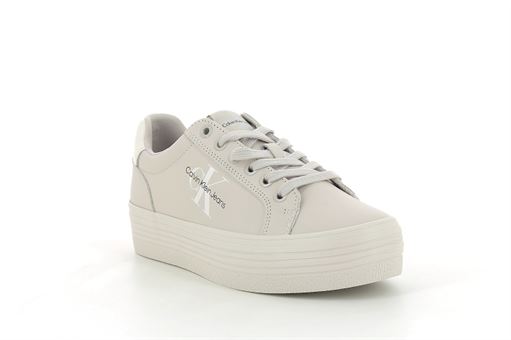 CALVIN KLEIN VULC FLATFORM LACEUP LEATHER PEARL<br>Sand