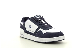 LACOSTE T CLIP LEATHER SNEAKERS<br>Blanc