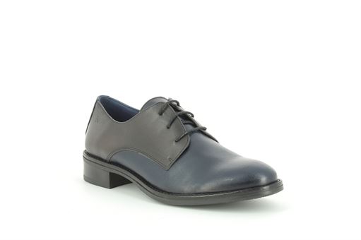 BASKET CUPSOLE LACEUP MIX LTH 8346SUSU:Cuir/Marine/Gris/