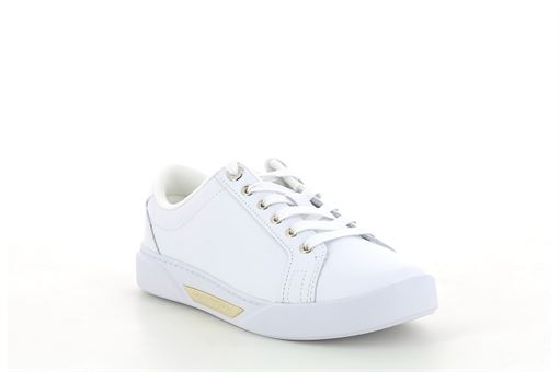 TOMMY HILFIGER GOLDEN HW COURT SNEAKER<br>Blanc