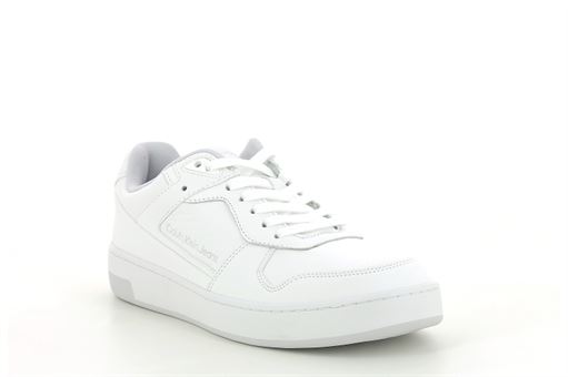 CALVIN KLEIN BASKET CUPSOLE LOW LTH IN SAT<br>Blanc