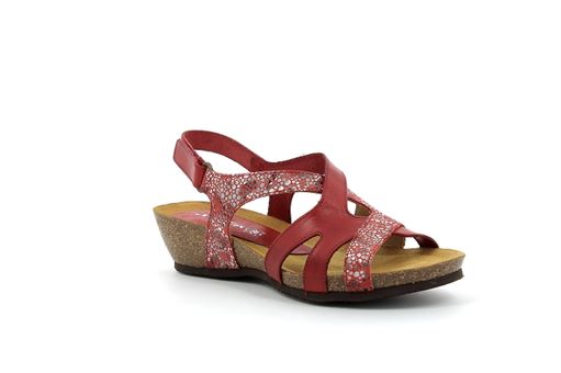 F R7671 4162:Cuir/Rouge/Multi/