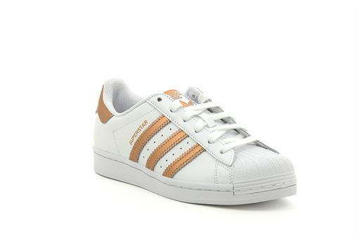 ADILETTE W SUPERSTAR W:Cuir/Bronze/Blanc/