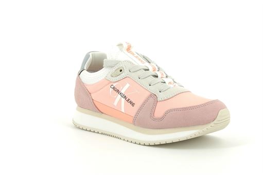 H 14621 RUNNER LACEUP SOCK M:Rose/Blanc/