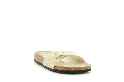 CTAS HI MADRID F BIRKO:Cuir/Blanc/Or/