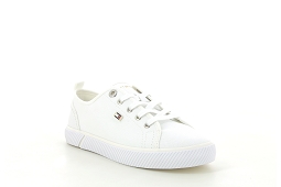 TOMMY HILFIGER VULC CANVAS SNEAKERS<br>Blanc