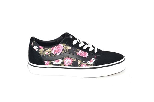 Vans toiles ward roses noir