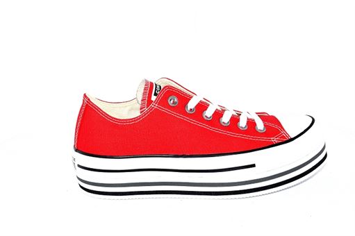 Converse toiles layer ox rouge