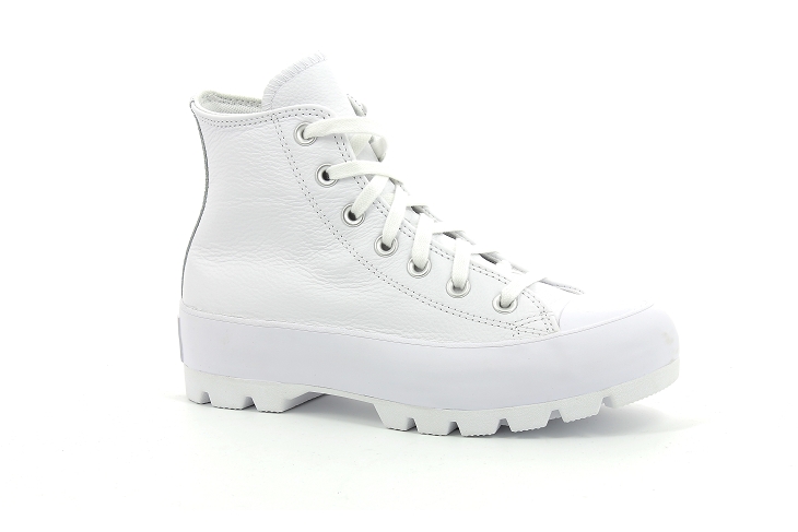 Converse toiles chuck lugged leather blanc