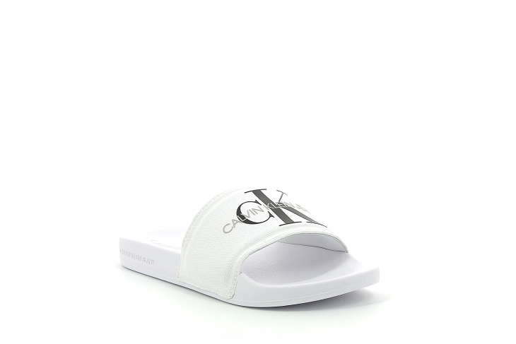 Calvin klein sandales slide f mono 0103 blanc