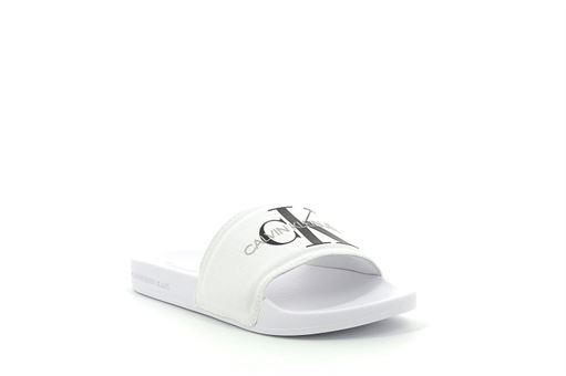 Calvin klein nu pied slide f mono 0103 blanc