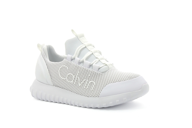 Calvin klein sneakers laceup mesh blanc