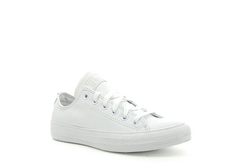 Converse toiles ct ox mono cuir blanc blanc