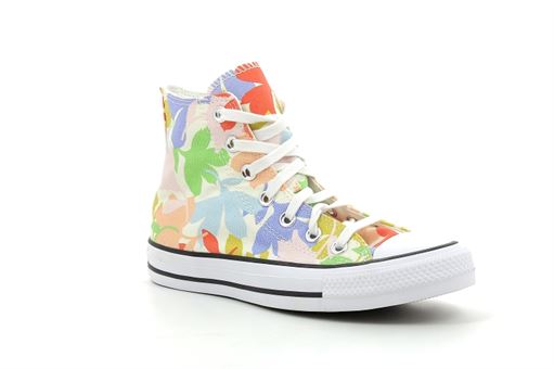 Converse toiles ctas hi fleur blanc