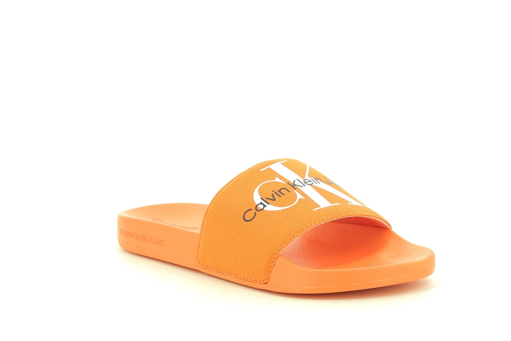 Calvin klein tongs slide monogram orange